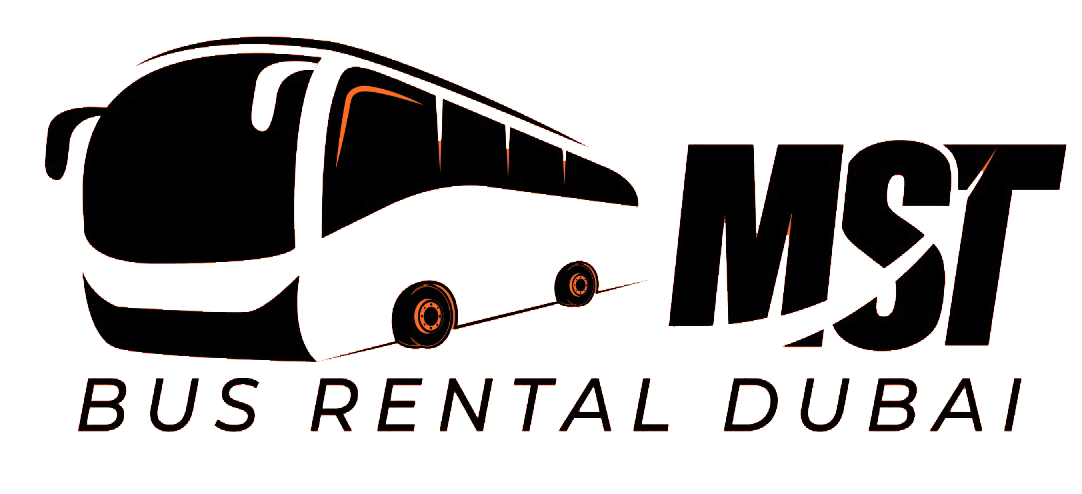 MST Passenger Transport Logo For bus tour agency dubai, private bus rental uae